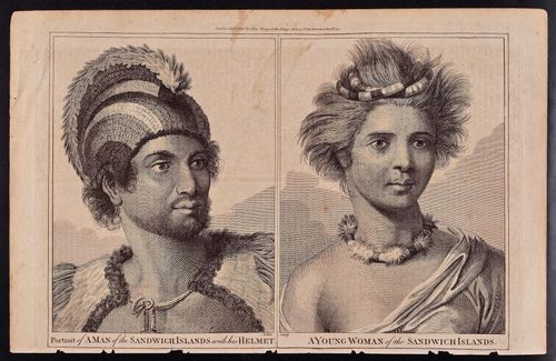 Portrait of a Man of the Sandwich Islands with his Helmet / A Young Woman of the Sandwich Islands